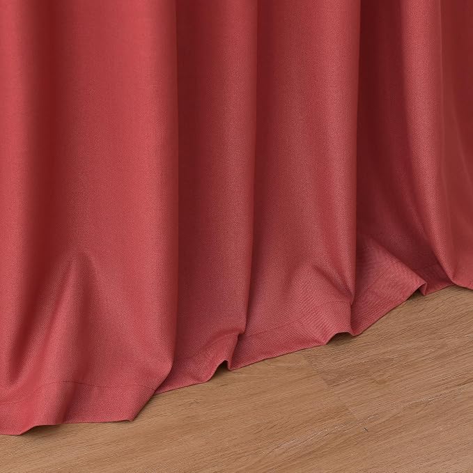 Christmas Red Linen Curtains 96 Inches Long - Image 9
