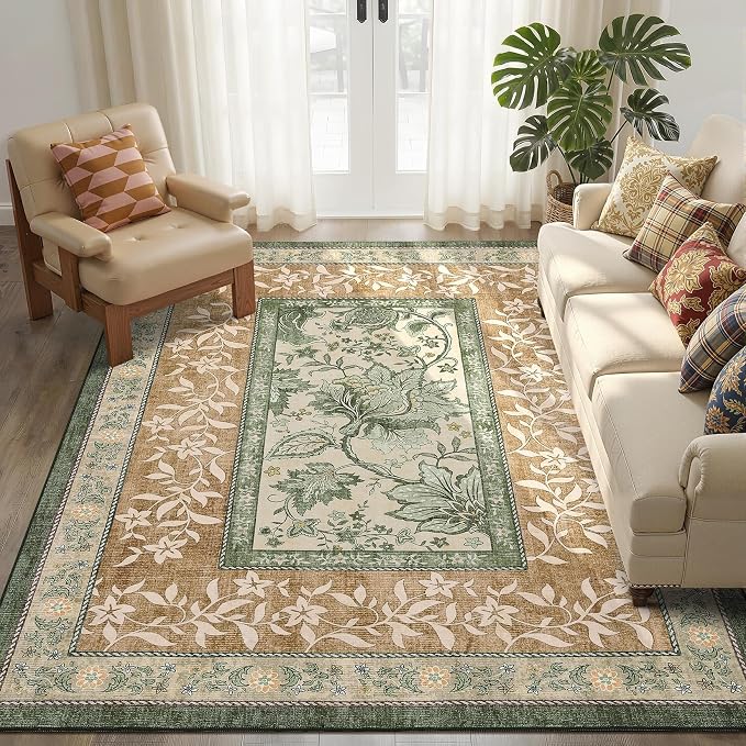 GarveeHome Leaves Floral Area Rug - Image 2