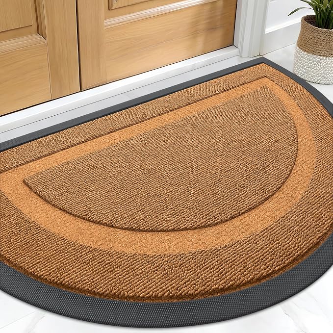 OLANLY Half Circle Front Door Mat Outside 59x34 All-Season Rubber Doormat | by OLANLY