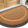 OLANLY Half Circle Front Door Mat Outside 29.5x17 All-Season Rubber Doormat | by OLANLY