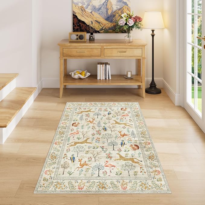 DUKINO 3x4 Rug, Washable Animal Area Rug - Image 6