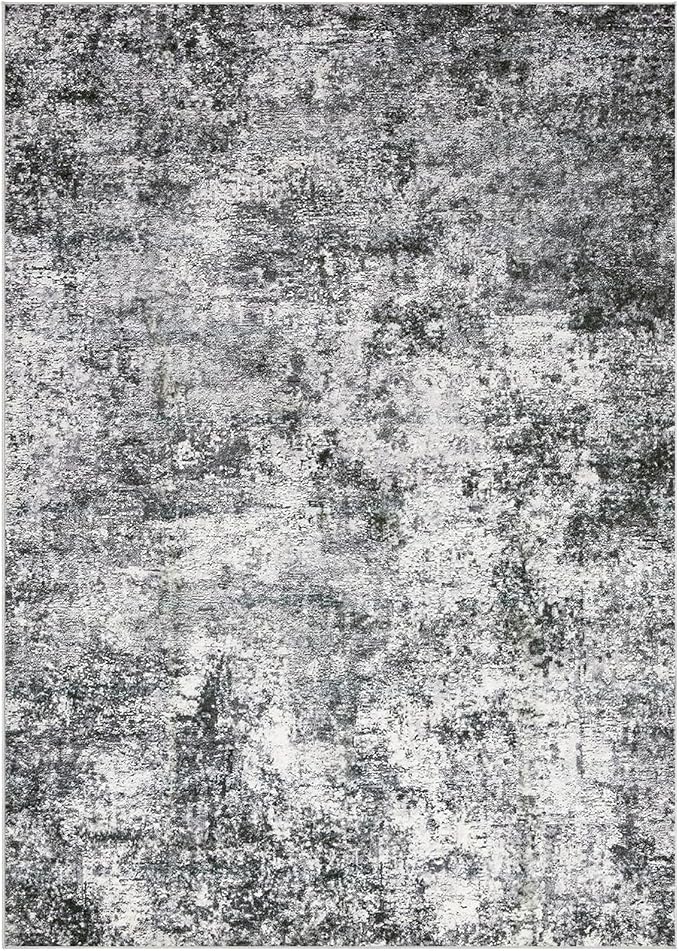 DMOYEST Area Rug Living Room Rugs 8x10 Washable Abstract Grey Carpet | Neutral - Image 8