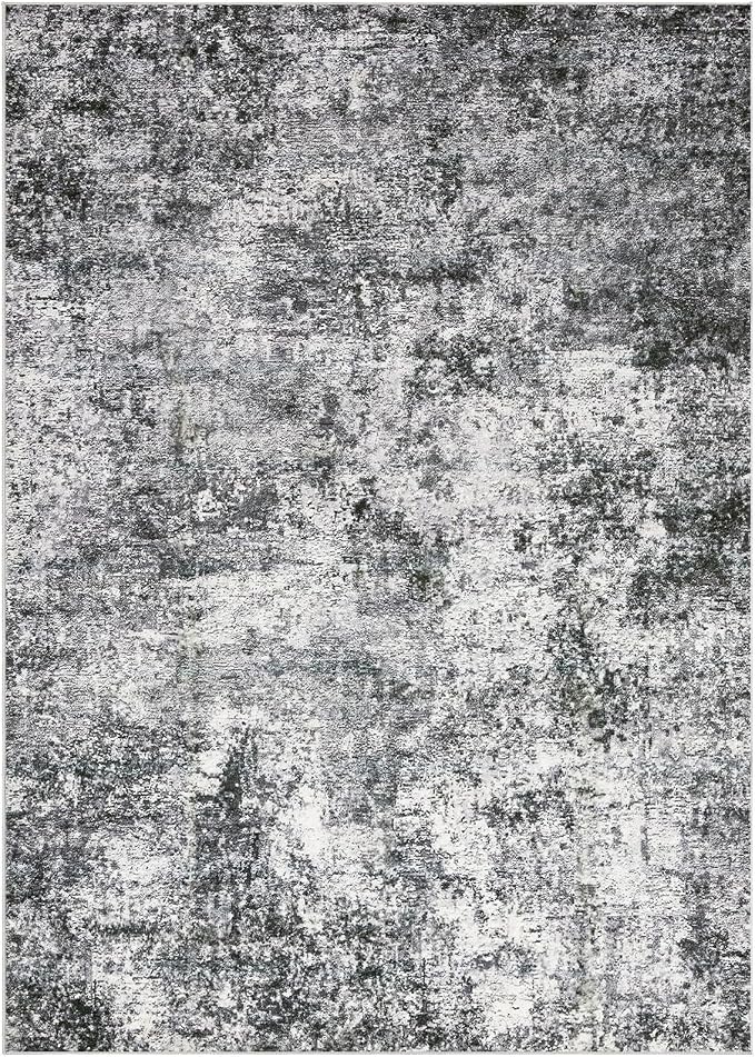 DMOYEST Area Rug Living Room Rugs 7x9 Washable Abstract Grey Carpet | Neutral - Image 9