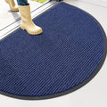 OLANLY Half Circle Front Door Mat 47x30, Waterproof Heavy-Duty Doormat | Blue by OLANLY