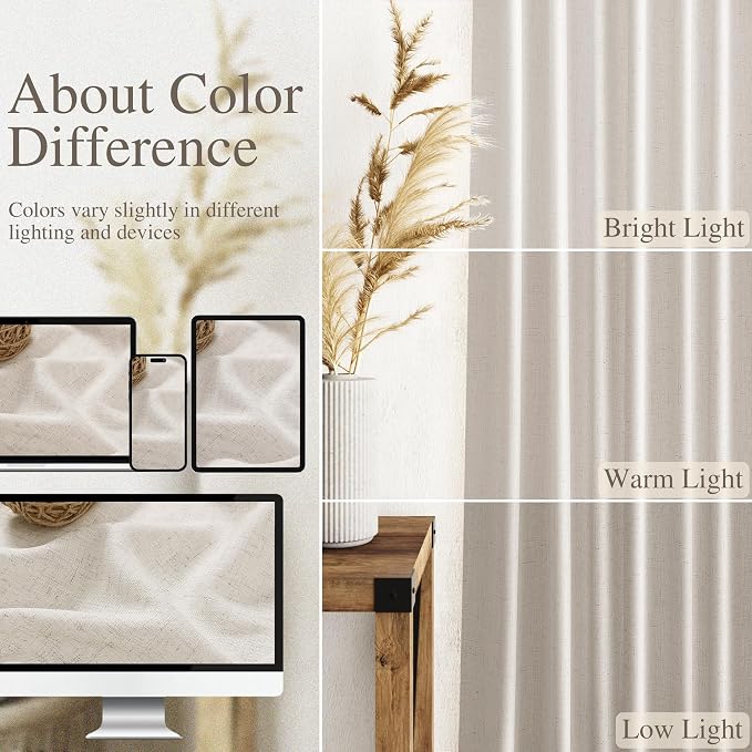 Pearl White Curtains 90 Inches Long - Image 3