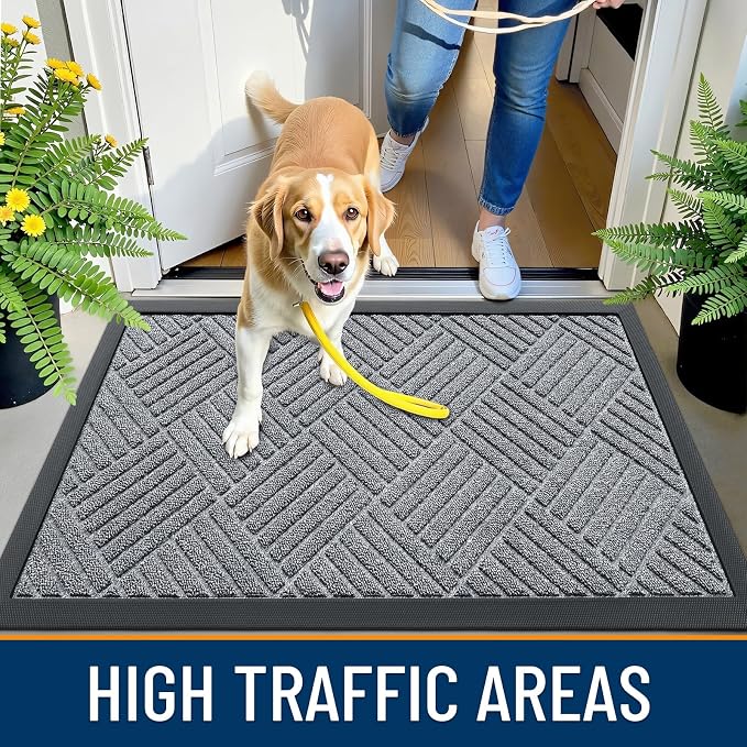 OLANLY Front Door Mat Outside Entrance 47x32, Waterproof Heavy-Duty Doormat | - Image 6
