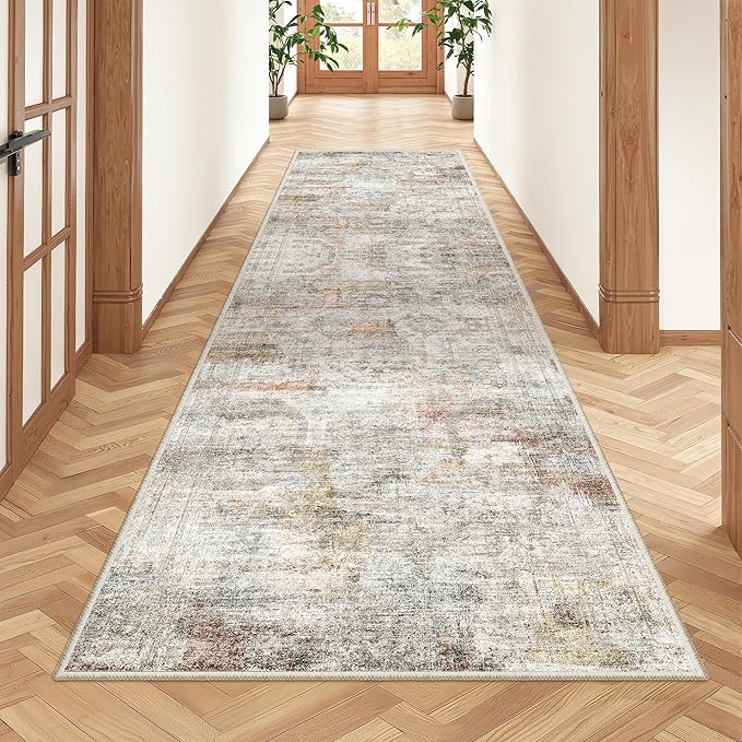 2'6 x 8' Runner Rug Non Slip, Washable Kitchen Rugs, Nursery Room, Soft Runner - Image 3