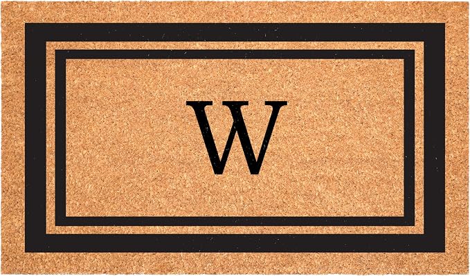 Calloway Mills 152961830W Black Border 18" x 30" Monogram Doormat by Callowaymills