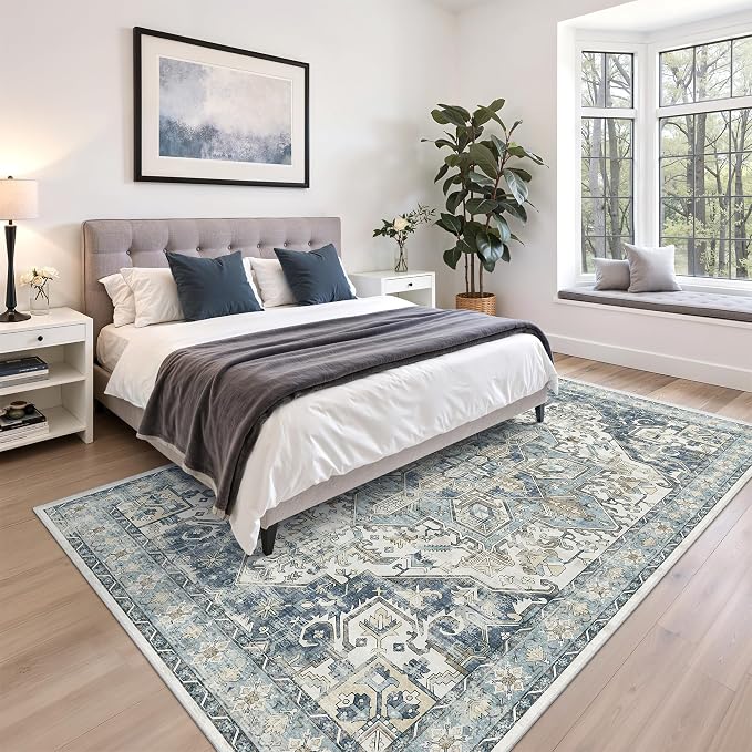 6x9 Area Rugs for Living Room, Large Washable Rug, Dining Room, Low Pile - Image 9