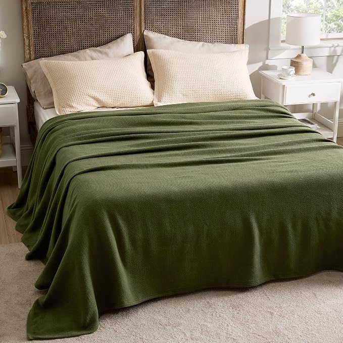 Bedsure GentleSoft 100% Cotton Blanket Queen Size - Image 5