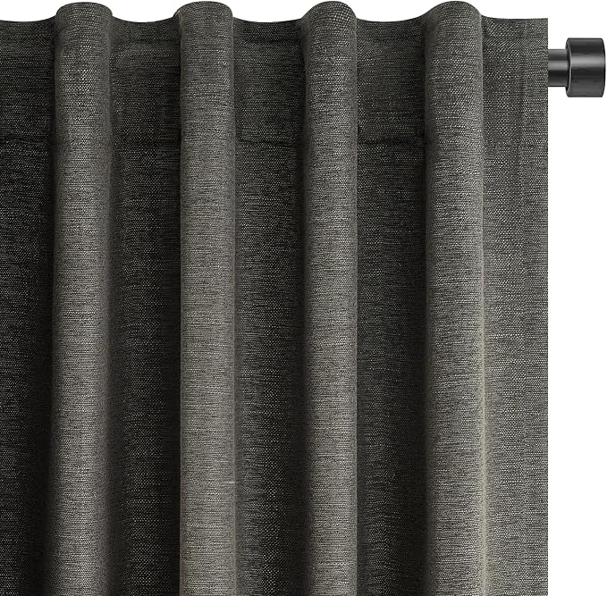 Topfinel Dark Grey Black Out Curtains 63 Inch Long - Image 7