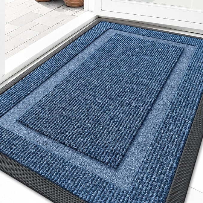 OLANLY Front Door Mat Outside 33x21, All-Season Heavy-Duty Rubber Doormat | by OLANLY