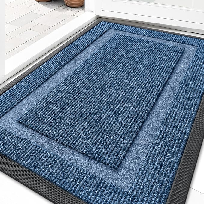OLANLY Front Door Mat Outside 29.5x17, All-Season Heavy-Duty Rubber Doormat | by OLANLY