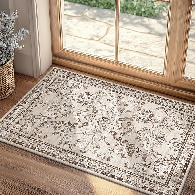 Yamaziot 2x3 Washable Entryway Rug Non Slip Indoor Door Mat, Stain Resistant by Yamaziot