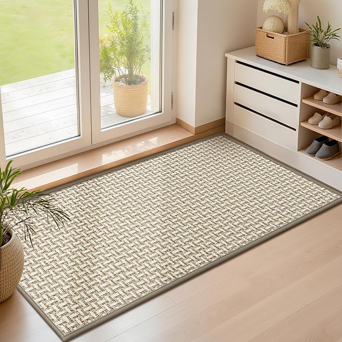 Door Mat Indoor Entrance 24"x47", Absorbent Indoor Door Mat Large, Non Slip by LEKEEPGO