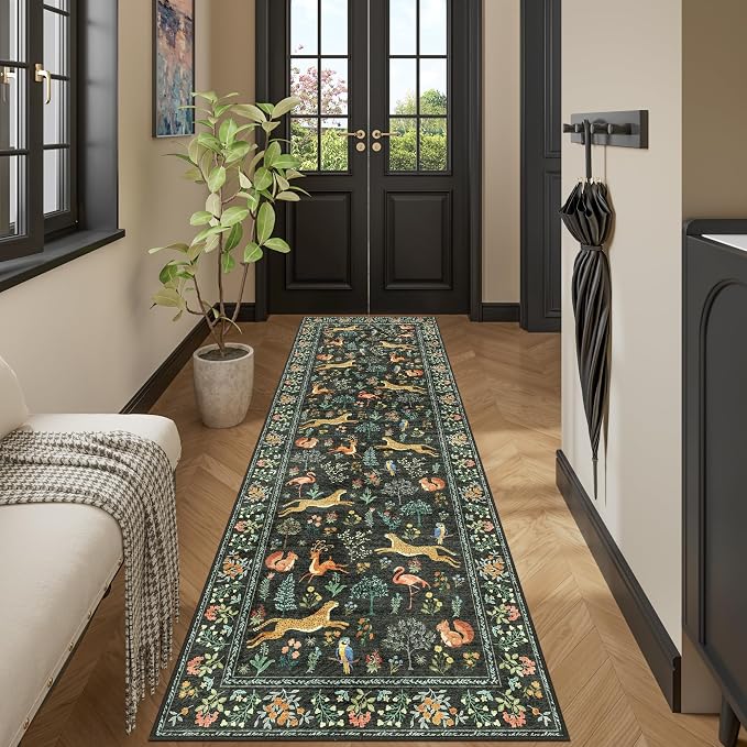 DUKINO 2x12 Washable Runner Rug, Non Slip Animal Rug - Image 4