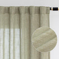 MYSKY HOME Sage Green Living Room Curtains 95 Inches Long Semi Sheer Drapes by MYSKYHOME