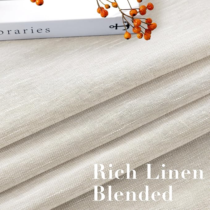H.VERSAILTEX Linen Curtains 90 inches Long Linen Curtains/Natural Linen Blended - Image 4