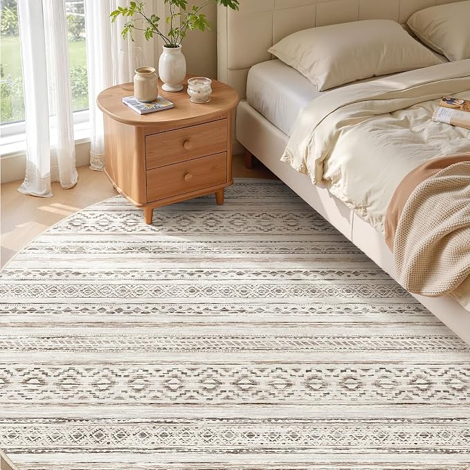 cotiled 8x8 Round Rug 8ft Circle Living Room Boho Area Rugs | Solve Modern - Image 8