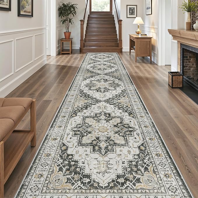 Madane Hallway Runner Rug 3x14 Washable Kitchen Runners Long, Low-Pile by Madane
