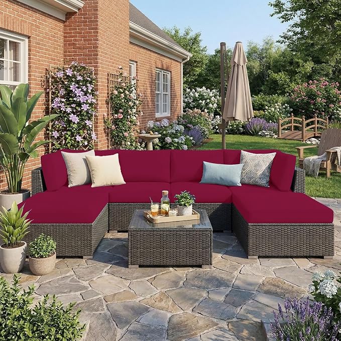 Waterproof Outdoor Cushion Covers, Stretch Patio Slipcovers | UV Resistant - Image 2