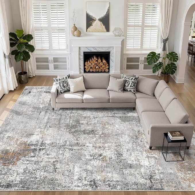 LOONGRUG 10x14 Area Rugs Washable Large Neutral Modern Living Room Rug | by LOONGRUG