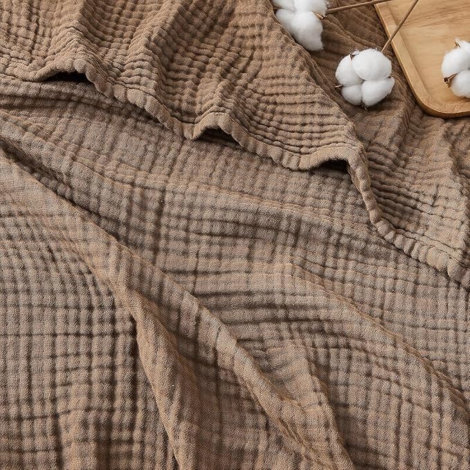 EMME Muslin Blankets for Adults Throw Blanket for Couch Breathable Gauze Soft by EMME