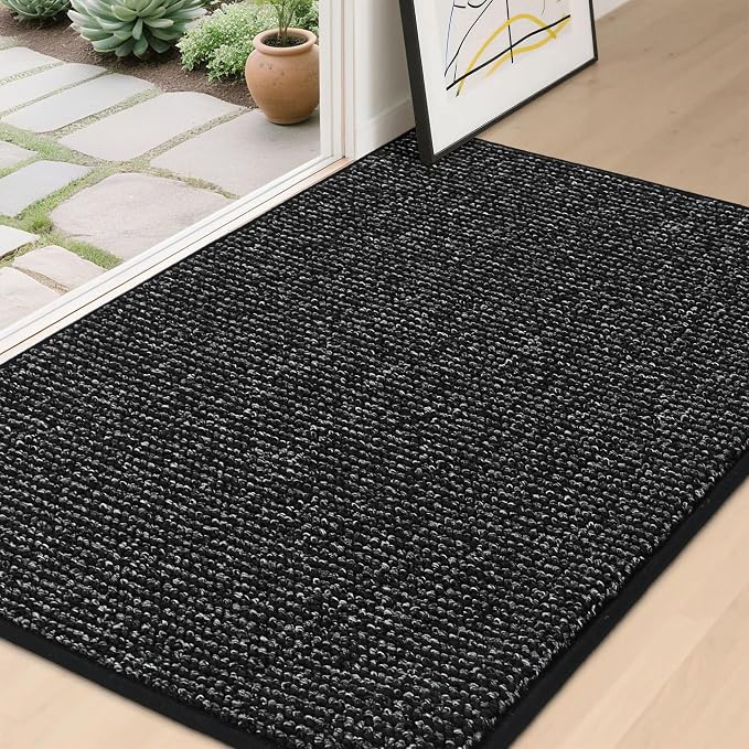 BEQHAUSE Dirt Trapper Door Mat 32" x 48", Non-Slip Washable Doormats, Low by BEQHAUSE