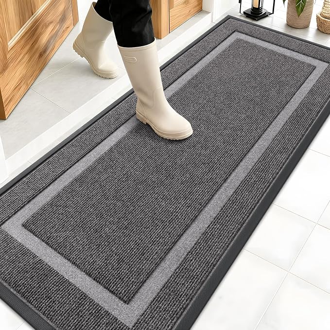 OLANLY Front Door Mat Outside 59x20, All-Season Heavy-Duty Rubber Doormat | by OLANLY