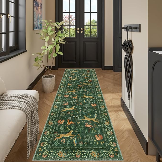 DUKINO 2x10 Kitchen Runner Rug, Soft Non Slip Animal Washable Rug, Non-Shedding - Image 6