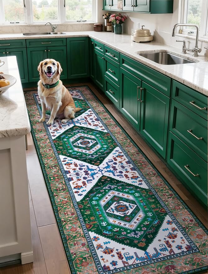 SERISSA 2'6"x8' Washable Non Slip Boho Runner Rug - Image 3