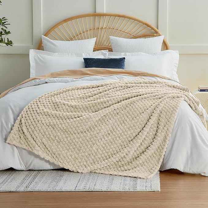 EXQ Home Gentle Soft Fleece Throw Blanket – Cozy Lightweight 3D Imitation - Image 2