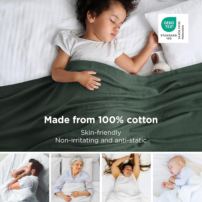 Bedsure GentleSoft 100% Cotton Large Throw Blanket - Image 2