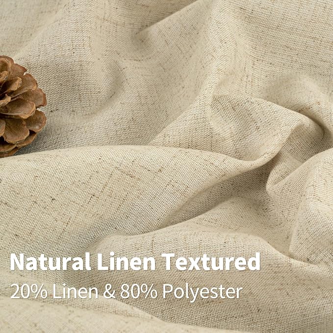 YoungsTex Extra Long Linen Curtains 95 Inch Length - Image 3