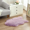 Stratford Park Lilac Bloom Faux Fur Rug, Super Soft Fluffy Area Rug by stratfordpark