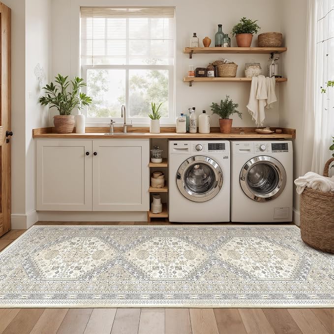 3x10 Runner Rug Non Slip Washable Hallway Runner, Front Porch, Laundry Room - Image 4