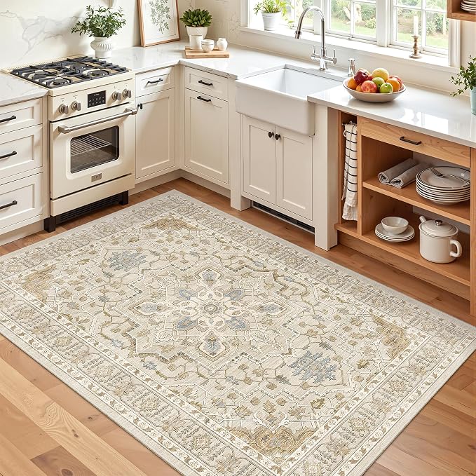 Madane Area Rug 4x6 Washable Rugs Vintage - Image 2