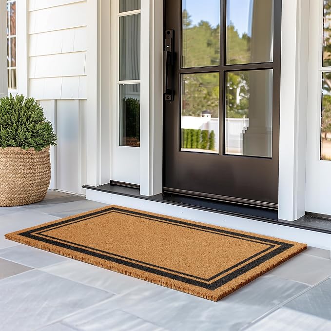 Barnyard Designs Natural Coco Coir Non-Slip Doormat | Heavy-Duty Welcome Mat - Image 4