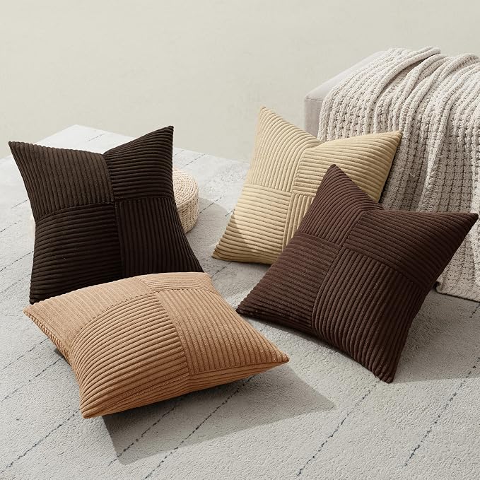 MIULEE Boho Decorative Throw Pillow Covers 20x20 Set of 4 Farmhouse Neutral - Image 6