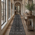Schweek 2x10 Kitchen Runner Rug Washable Non Slip Hallway Runners Black | by Schweek