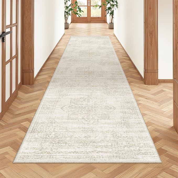 2x8 Runner Rug Non Slip, Washable Hallway Runner Rug, Nursery Room, Soft Runner by Restydon