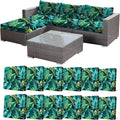 CALBODE 12 Pcs Stretch Outdoor Seat Cushion Covers, Washable Reusable, by CALBODE
