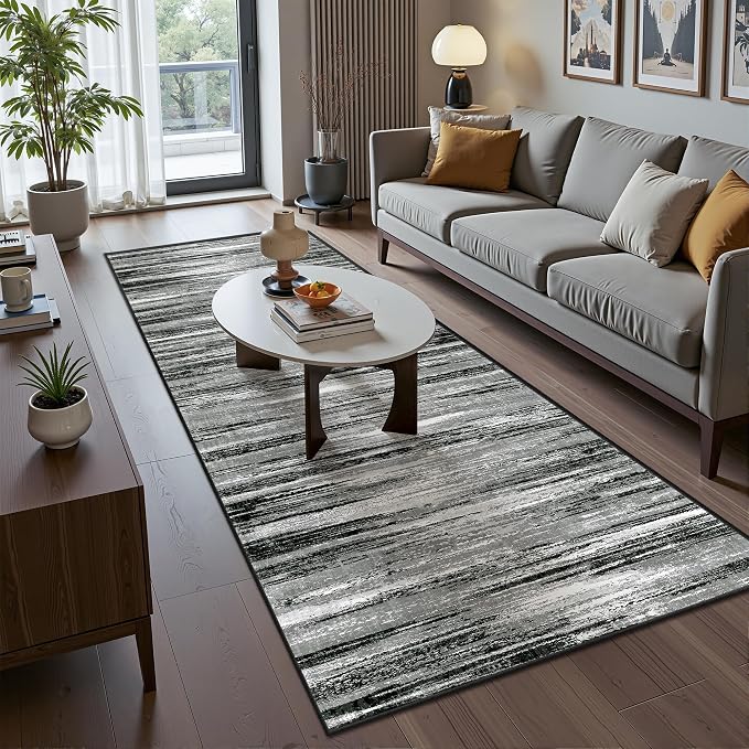 2'6 x 10' Runner Rug Non Slip, Washable Kitchen Rugs, Living Room, Long Rug - Image 5
