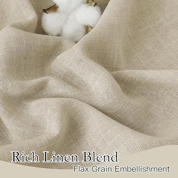 RYB HOME Sheer Curtains 102 inches, Extra Long Floor to Ceiling Curtains | Half - Image 3