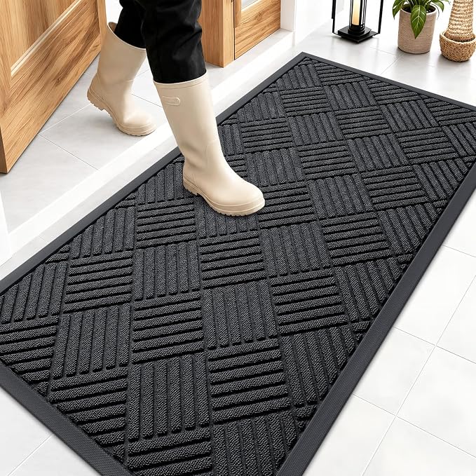 OLANLY Front Door Mat Outside Entrance 47x23, Waterproof Heavy-Duty Doormat | by OLANLY