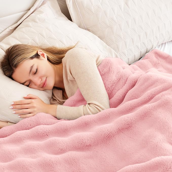 Luxury Faux Rabbit Fur Throw Blanket - Image 5