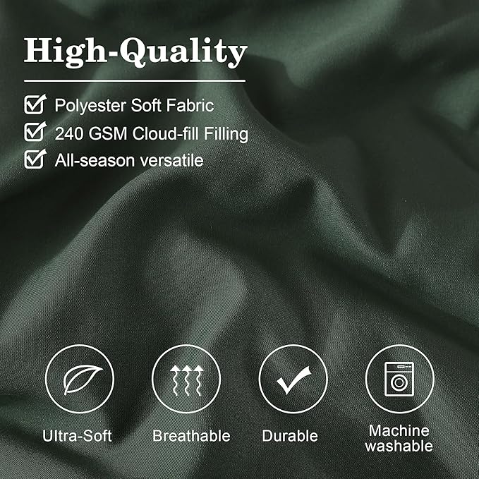 Monbix Full Comforter Set - 7 Pieces Deep Forest Bed in a Bag Full Size Bedding Sets with Comforters, All Seasons Down Alternative Comforter with Sheets,Pillowcases & Shams