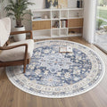Round Rug 6ft, Circle Rug for Dining Room Table, Dining Room, Nursery Room by Zesthome