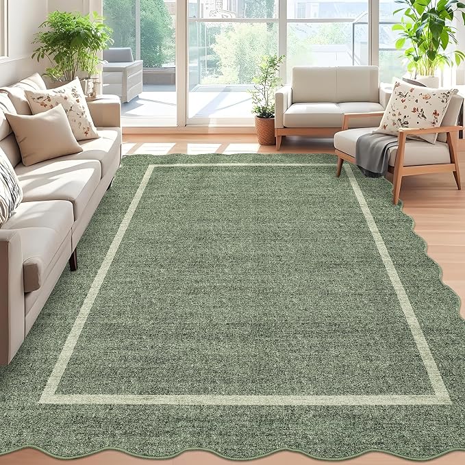 GarveeHome Scalloped Area Rug 4x6 - Image 2