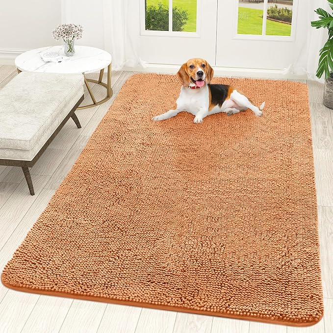 OLANLY Dog Door Mat for Muddy Paws 70x46, Super Absorbent Chenille Mud Mat | by OLANLY